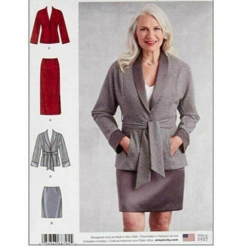 Simplicity Sewing Pattern‎ 8795 Misses Skirt Jacket Petite Size 6-14